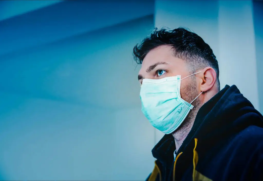 Person wearing a mask