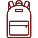 Backpack icon representing emergency preparedness kit