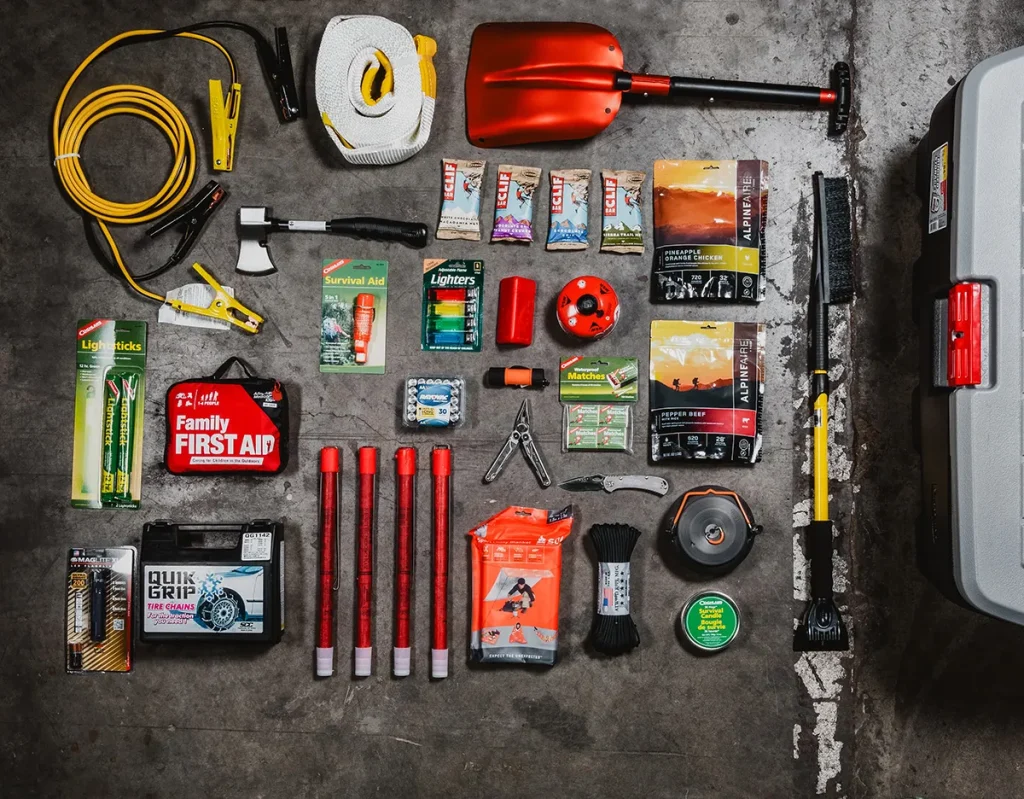 Emergency kit for a car