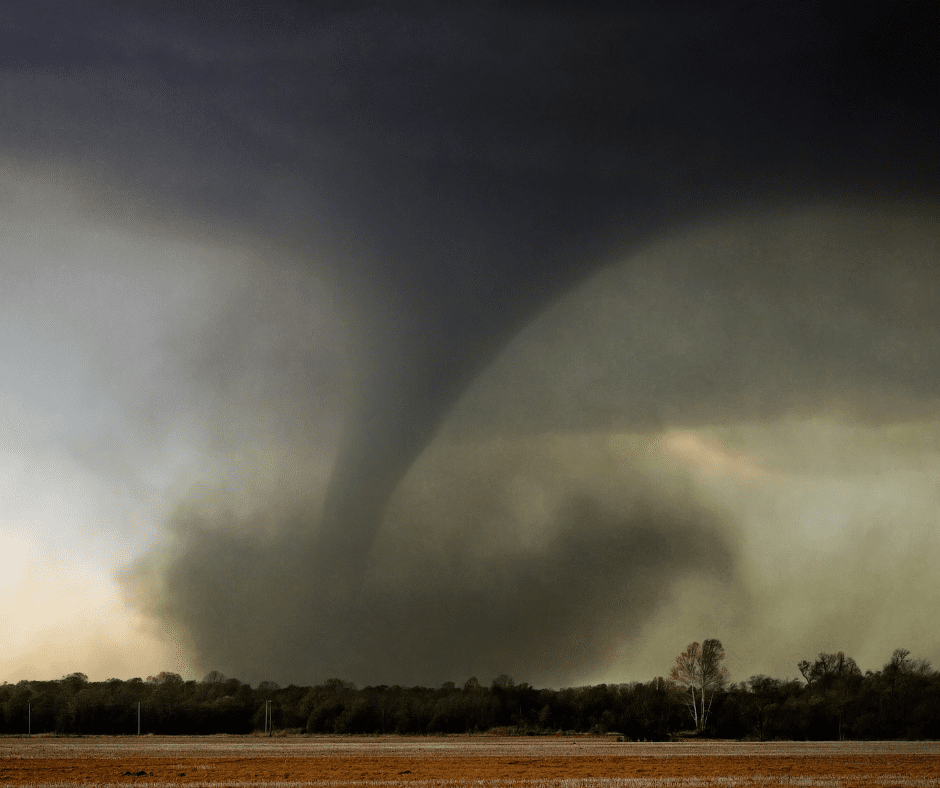 Tornado in field